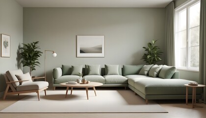Photo interior modern design room 3D illustration