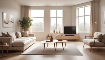 Photo interior modern design room 3D illustration