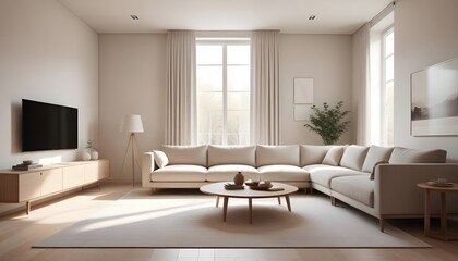 Photo interior modern design room 3D illustration