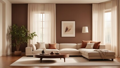 Photo interior modern design room 3D illustration