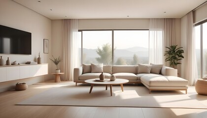 Photo interior modern design room 3D illustration