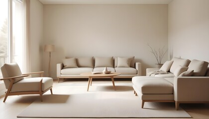 Photo interior modern design room 3D illustration