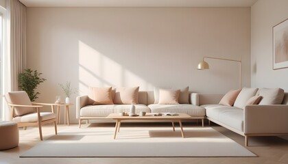 Photo interior modern design room 3D illustration