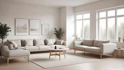 Fototapeta premium Photo interior modern design room 3D illustration