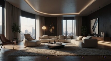 minimalist modern living room with the elegance and sophistication