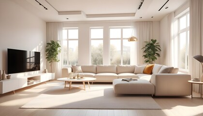 Fototapeta premium Photo interior modern design room 3D illustration