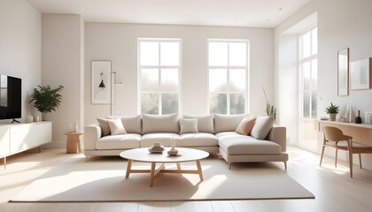Photo interior modern design room 3D illustration