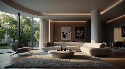 minimalist modern living room with the elegance and sophistication