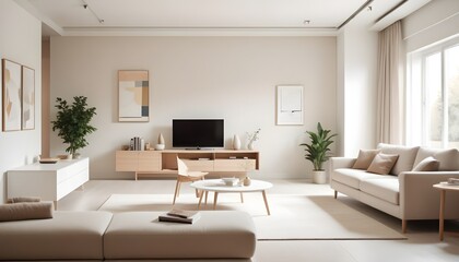 Photo interior modern design room 3D illustration