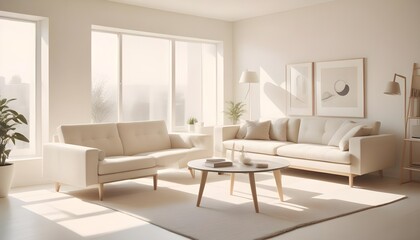 Photo interior modern design room 3D illustration
