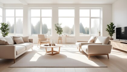 Photo interior modern design room 3D illustration