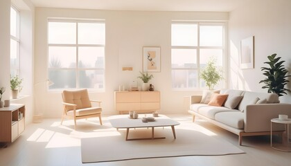 Fototapeta premium Photo interior modern design room 3D illustration