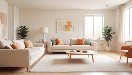 Photo interior modern design room 3D illustration