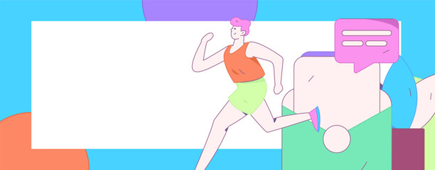 Use red envelopes to attract new customers and promote activity. Flat vector character concept illustration
