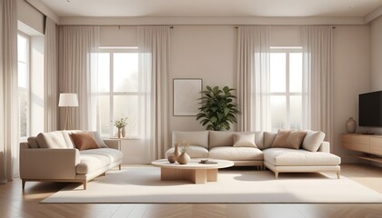 Fototapeta premium Photo interior modern design room 3D illustration