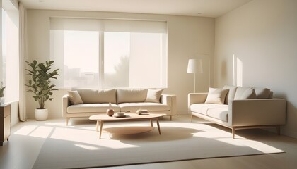 Photo interior modern design room 3D illustration