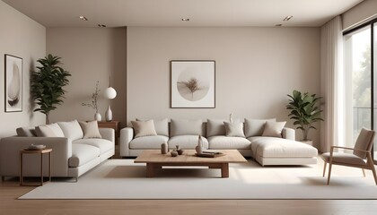Photo interior modern design room 3D illustration