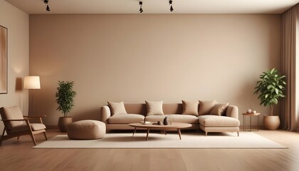 Photo interior modern design room 3D illustration