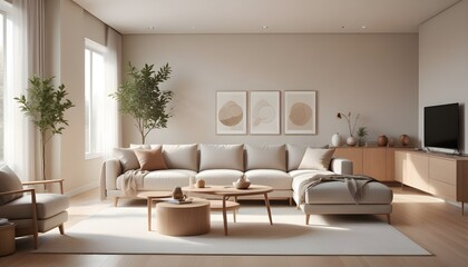 Fototapeta premium Photo interior modern design room 3D illustration