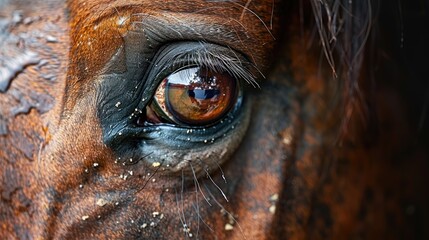 Obraz premium Eye of Arabian bay horse