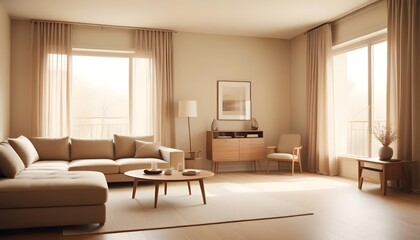 Photo interior modern design room 3D illustration