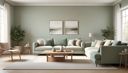 Photo interior modern design room 3D illustration