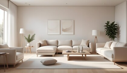 Photo interior modern design room 3D illustration