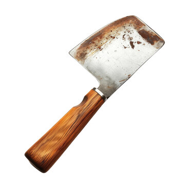 Kitchen utensils - Meat claever on white background