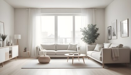 Fototapeta premium Photo interior modern design room 3D illustration