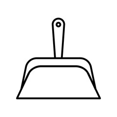 Fototapeta premium Dustpan Icon for Housekeeping, Cleaning Supplies, and Sanitation Tools Graphics