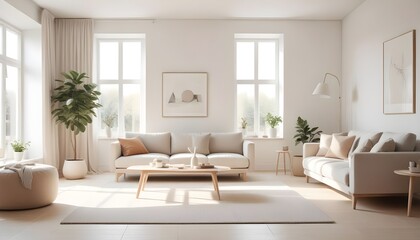 Fototapeta premium Photo interior modern design room 3D illustration