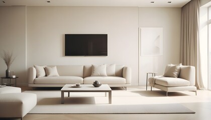 Photo interior modern design room 3D illustration