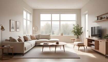 Photo interior modern design room 3D illustration