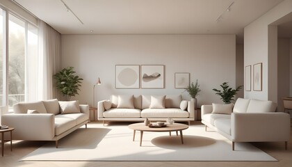 Photo interior modern design room 3D illustration