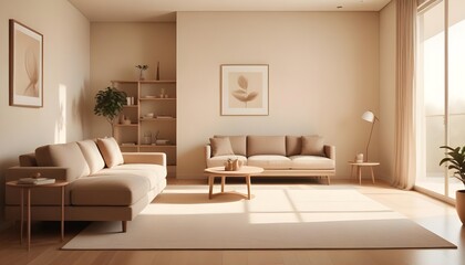 Photo interior modern design room 3D illustration