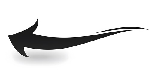 Obraz premium Arrow black curved angled clean and vector design