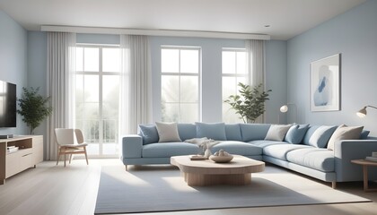 Photo interior modern design room 3D illustration