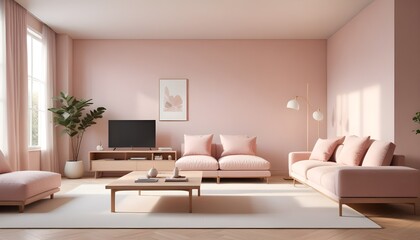 Photo interior modern design room 3D illustration