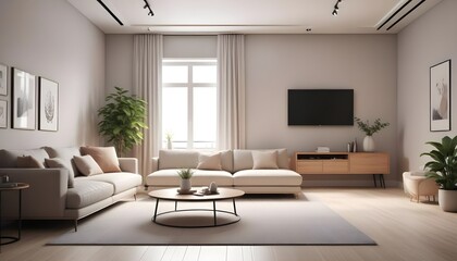 Photo interior modern design room 3D illustration