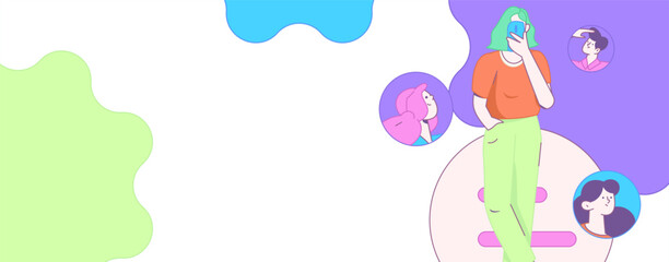 Personnel doing job interview flat vector concept operation hand drawn illustration
