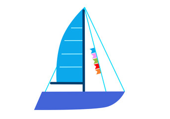 Yacht and yachting at sea Vector image of a yacht