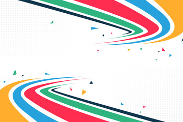 Abstract vector background with colorful curved lines for olympic sports events © iOktavDesign