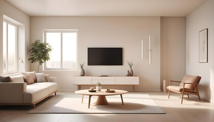 Photo interior modern design room 3D illustration