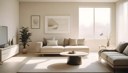 Photo interior modern design room 3D illustration