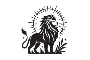  Lion silhouette vector art illustration