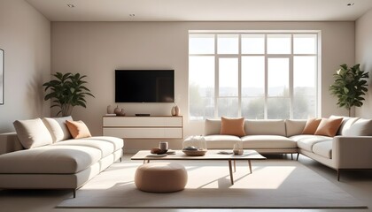 Fototapeta premium Photo interior modern design room 3D illustration