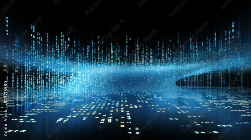 Aufkleber A binary code sequence flowing like a river of data, representing the digital language that powers our world.
