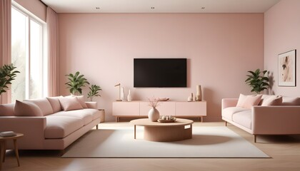 Photo interior modern design room 3D illustration