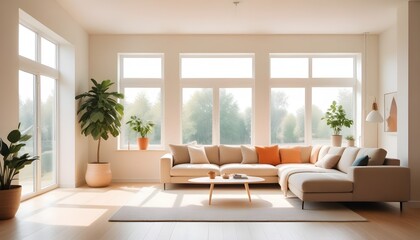 Photo interior modern design room 3D illustration