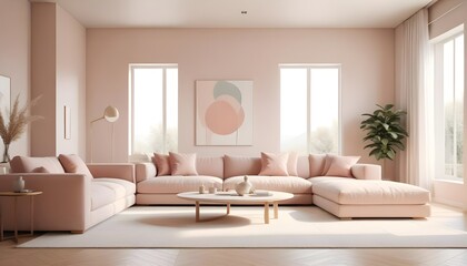 Fototapeta premium Photo interior modern design room 3D illustration